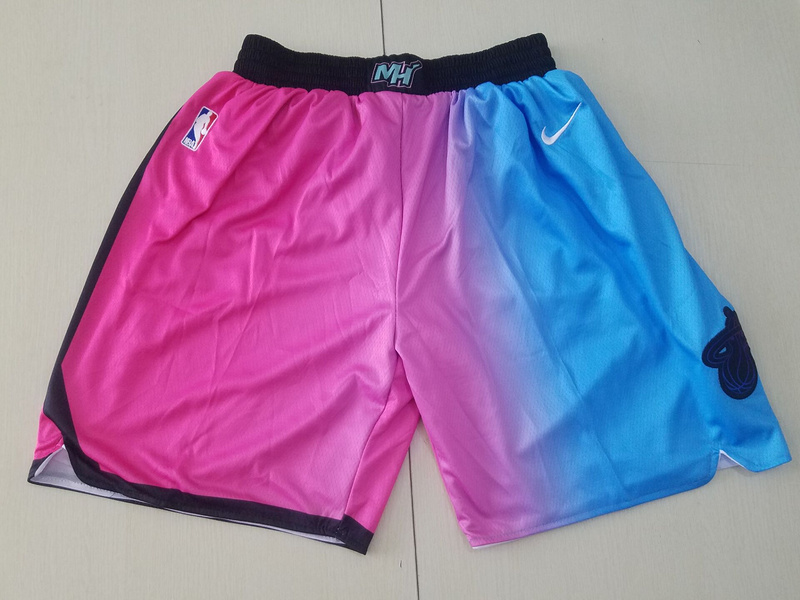 Cheap Men 2022 NBA Miami Heat pink shorts
